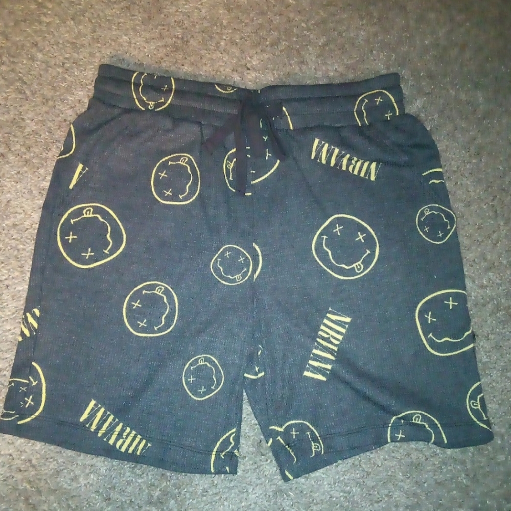 Nirvana Smiley Cotton Shorts. Size XS.  *New*